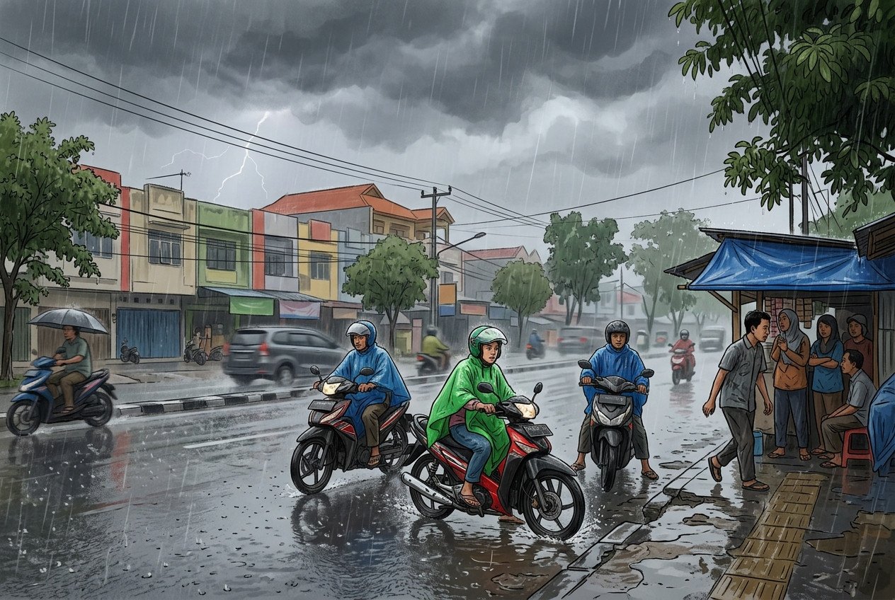 BMKG Prediksi Hujan Lebat di 7 Wilayah Riau, Potensi Terjadi dari Pagi hingga Malam