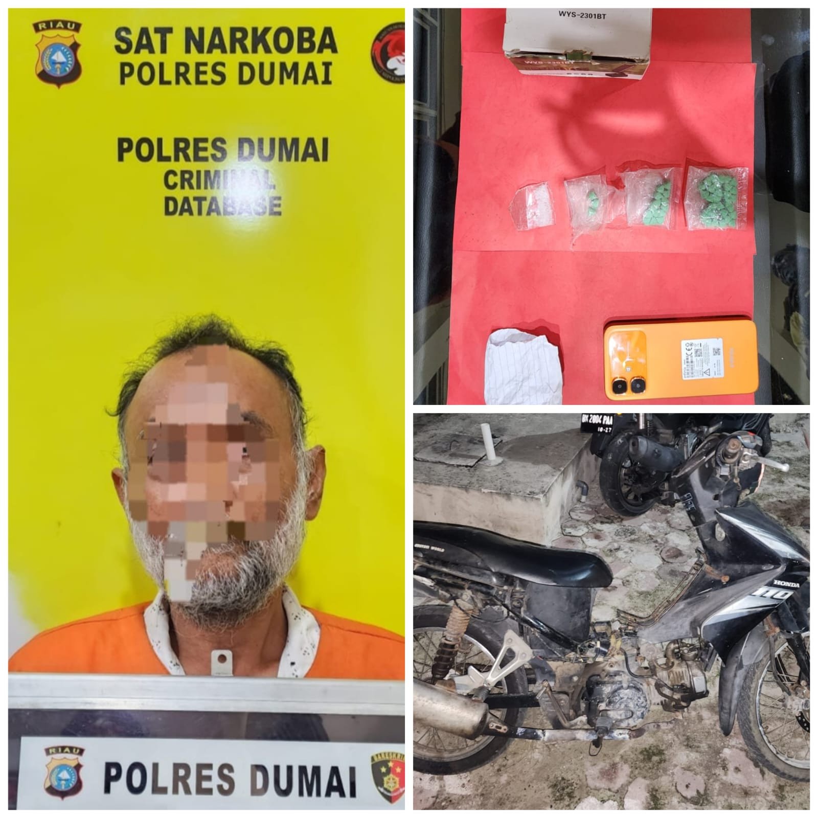 47 Butir Diduga Ekstasi Disita, Satresnarkoba Polres Dumai Amankan Pria 54 Tahun