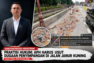 Proyek Dishub Dikerjakan Ring Satu Wali Kota Dumai, Praktisi Hukum: Jangan Tebang Pilih Penindakan